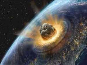 Столкновение с астероидом, иллюстрация с сайта spacearts.info