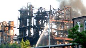 Пожар на каучуковом заводе &quot;Наирит&quot; в Ереване. Фото: РИА Новости