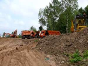 Строительство дороги в подмосковном лесу. Фото с сайта www.ecmo.ru