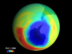 Вид самой большой озоновой дыры. Архив http://astronet.ru