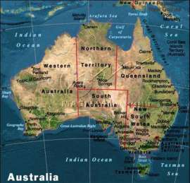 Карта Австралии. Фото: http://www.ckct.org.ru