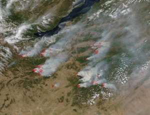 Пожары. Вид со спутника. Фото: http://www.pryroda.gov.ua