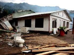 Поврежденный землетрясением дом в Чили. Фото ©AFP