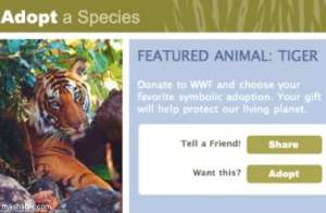 WWF предлагает усыновить животное через Facebook. Фото с сайта DP.ru