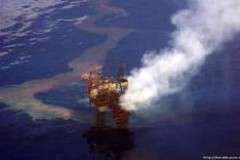 Разлив нефти в Северном море. Фото: http://www.1rre.ru