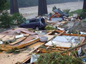 Последствия тайфуна &quot;Талас&quot; в Японии. Фото ©AFP