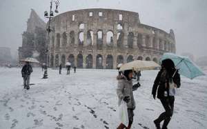 Снегопад в Риме. Фото: http://www.porturusso.pt
