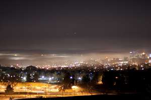 Смог над Солт-Лейк-Сити (фото Sam Klein).