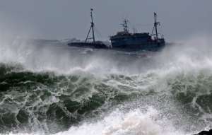 Тайфун у побережья Южной Кореи. Фото: http://zaberaj.ru