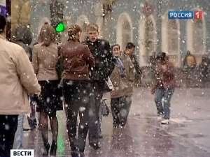 В Москве прошел первый снег. Фото: Вести.Ru