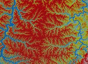 Реки Аллеганского плато (изображение Taylor Perron / MIT).