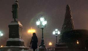 Новогодняя ночь порадует москвичей обильным снегопадом. Фото с сайта &quot;Голос России&quot;