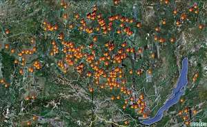 Карта лесных пожаров. Фото: http://wood.ru