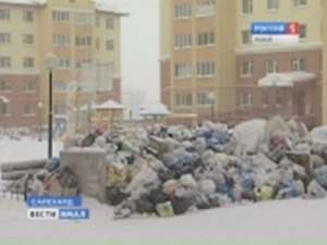 Столица Ямала завалена мусором из-за морозов. Фото: Вести.Ru