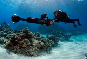 Процесс подводной съемки команды Ричарда Веверса ©Underwater Earth
