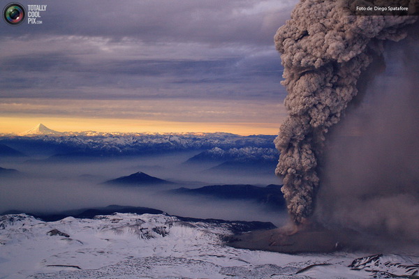 Чилийские вулканы с высоты птичьего полета